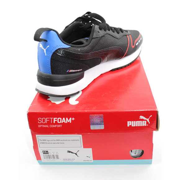 B6 Auth PUMA BMW Black Red Blue MMS R78 Driving M SPORT Race Shoes Sz 11.5 main image 5